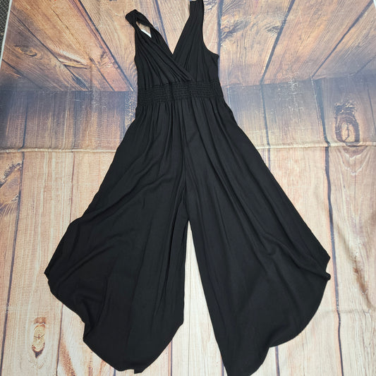 PAPILLON  BLACK SLEEVELESS WIDE LEG JUMP SUIT PP18824