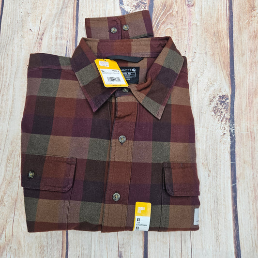 CARHARTT LOOSE FIT HEAVYWEIGHT FLANNEL LONG SLEEVE 105078