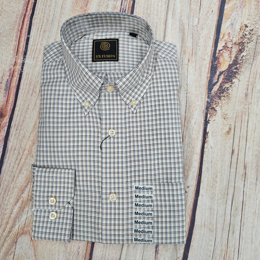 FX FUSION FW10050 TAN/MULTI CHECK BUTTON DOWN
