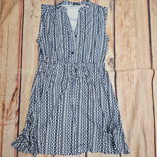 KERENHART BLUE ZIG ZAG DRESS 48046