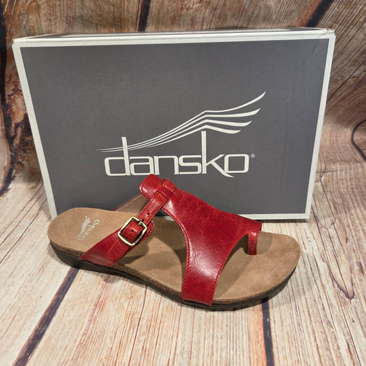 CLEARANCE Dansko 6026-225300 Remi Red Waxy Burnished Sandal