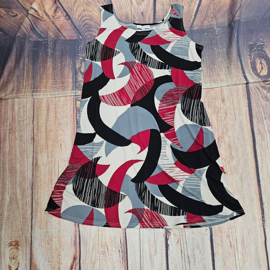 KERENHART GEOMETRIC PRINT DRESS