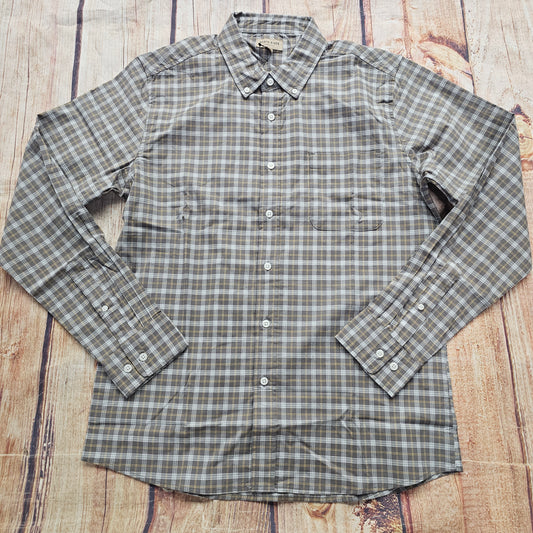 NORTH RIVER LONG SLEEVE BUTTON UP GRAY NRM6401