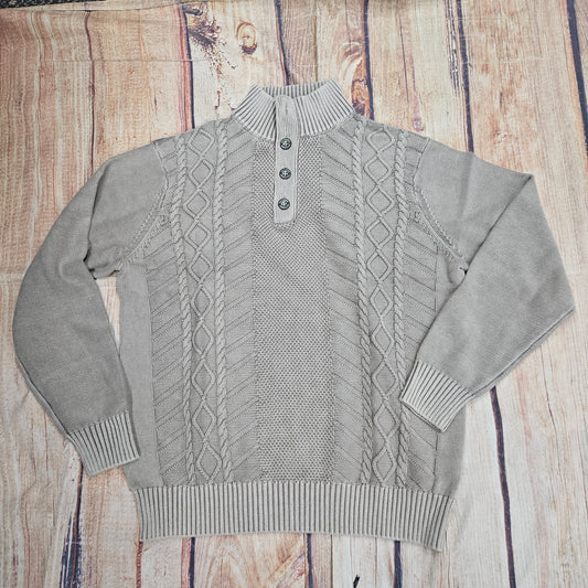 FX FUSIONSANDWASHED BUTTON CABLE MOCK  LATTE 10074