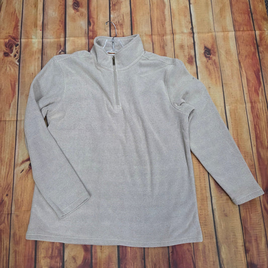 NORTH RIVER 1/4 ZIP POPCORN FLEECE NRM2253-OATMEAL
