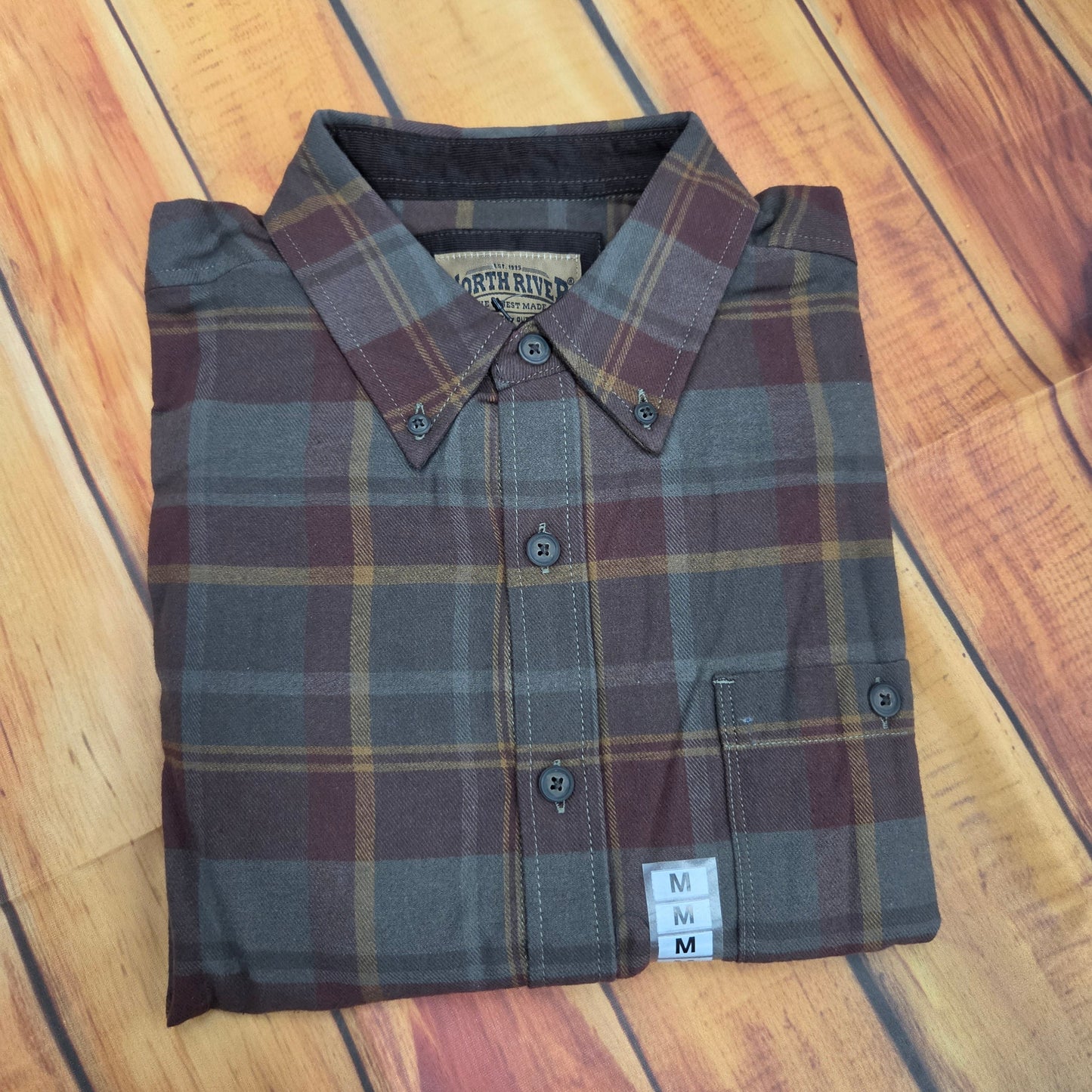NORTH RIVER NRM6500 BRUSHED COTTON BUTTON DOWN