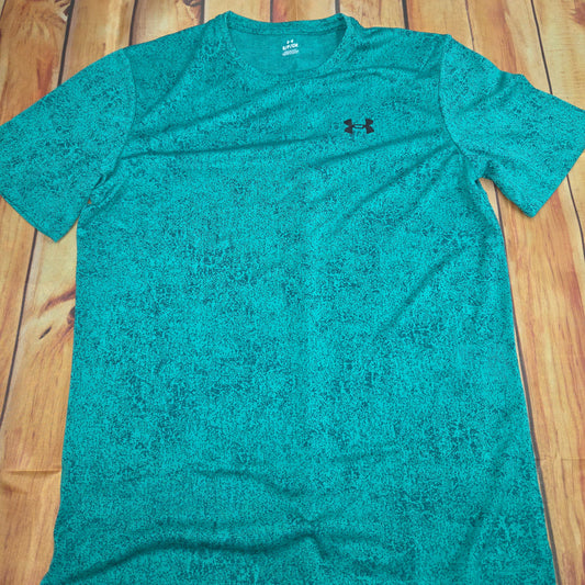 UNDER ARMOUR MEN TECH TEE PIXELATE GREEN 6005920-993