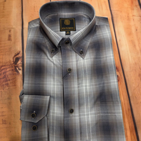 FX FUSION D12005 TAUPE MULTI TWILL MUTED PLAID