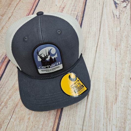 CARHARTT MENS CANVAS MESH BACK DEER PATCH CAP OS 107008-029OS