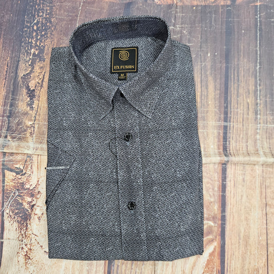 F/X FUSION S/S DIAMOND PRINT BLACK FW11058