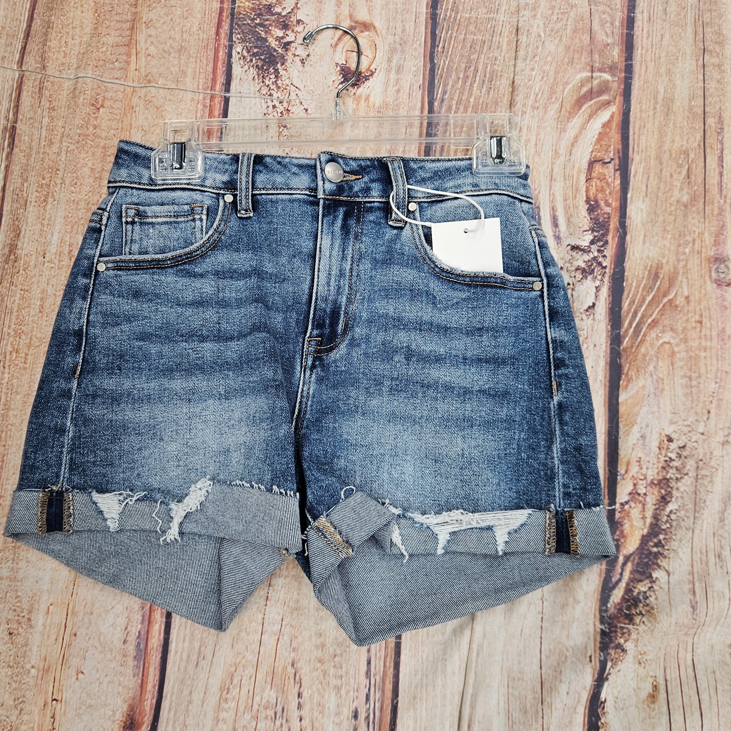 ASHLEYHIGH RISE RIPPED HEM SHORT RDS1308RT