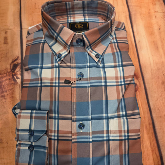 FX FUSION FW12043 L/S MULTI DEEP LAKE PLAID