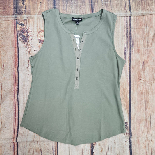 FLAG AND ANTHEM DENNING HENLEY TANK TOP SAGE SP25KT7347W