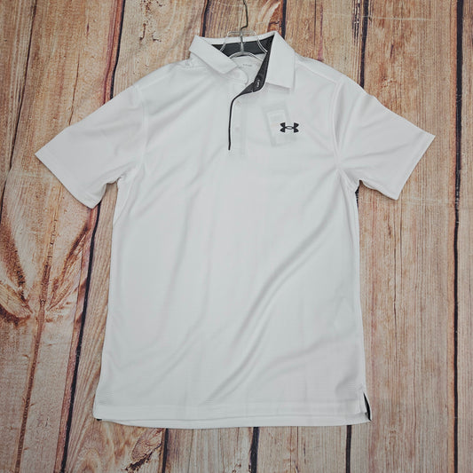 UNDER ARMOUR MENS WHITE TECH POLO 1290140