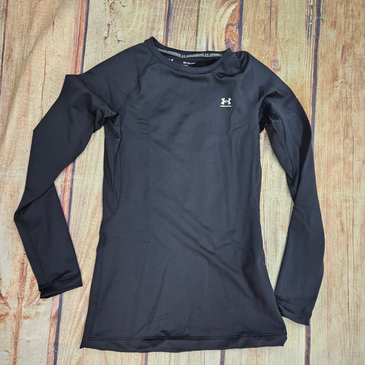 UA WMNS COLD GEAR BLACK CREW 1368701
