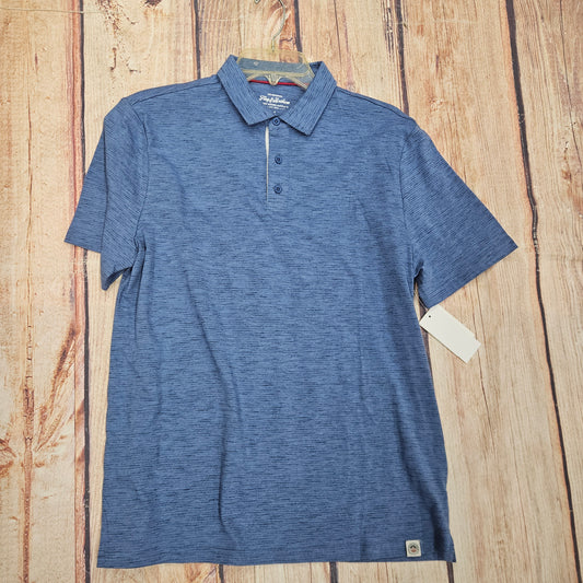 FLAG AND ANTHEM HUDSON SS STRIPED SPACE DYE POLO BLUE COREKT2337