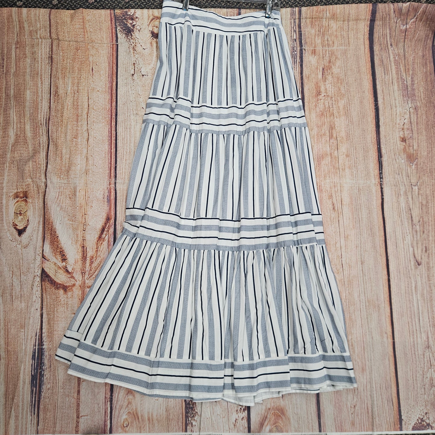 PAPILLON  BLUE STRIPED TIERED SKIRT PS16907