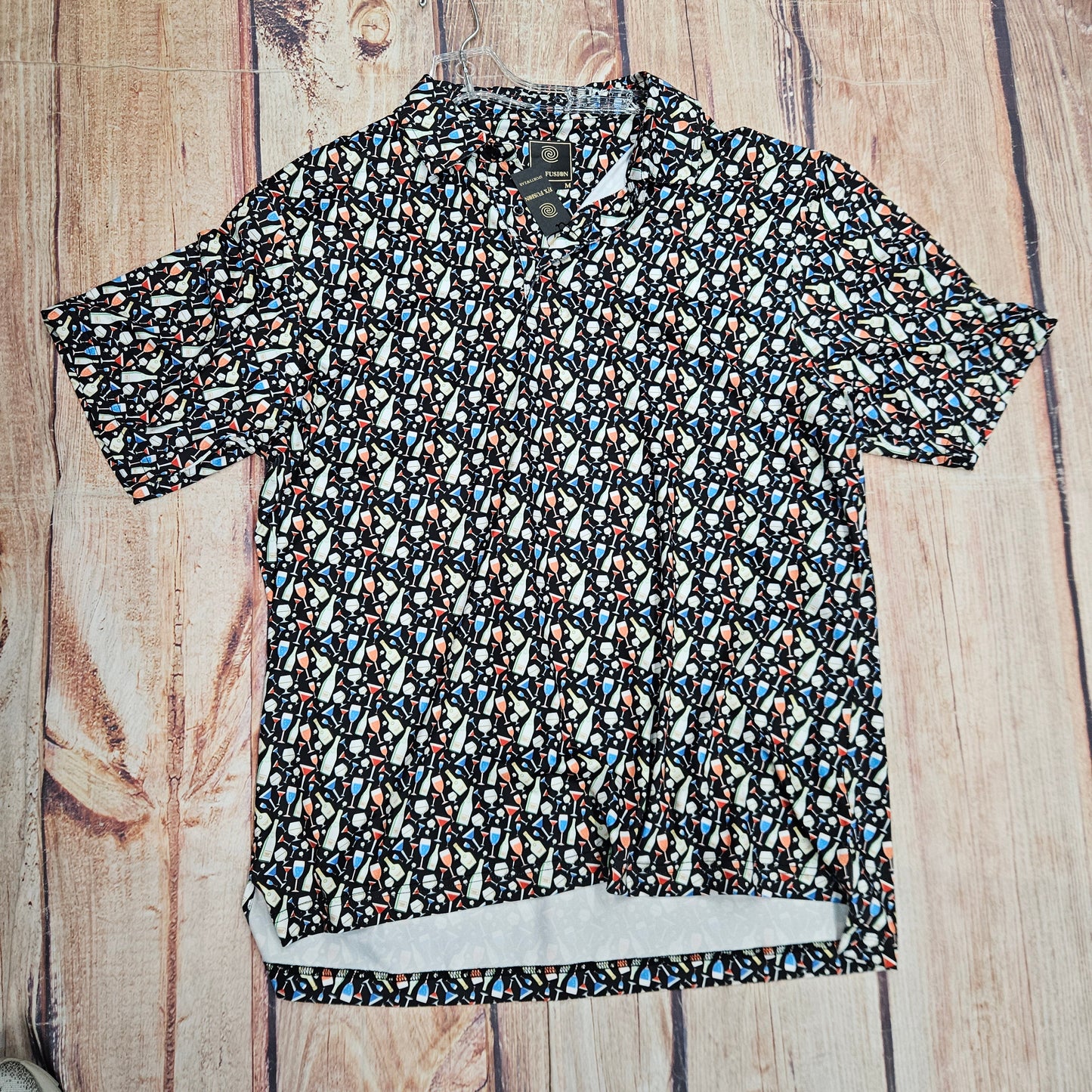 FX FUSION COCKTAIL TIME PRINT POLO