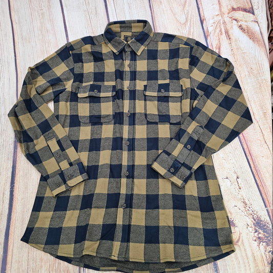 FX FUSION FLANNEL-NAVY/TAN CHECK- 335