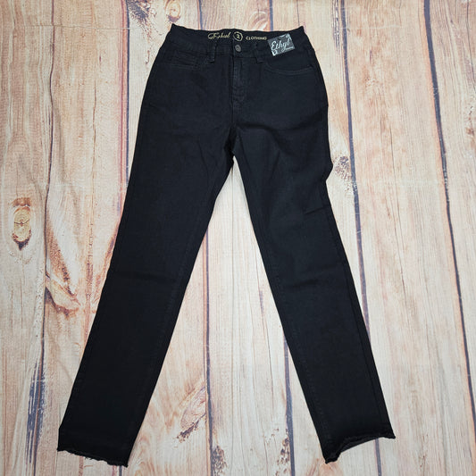 ETHYL ZIP FLY BLACK ANKLE PANT Z210BLK