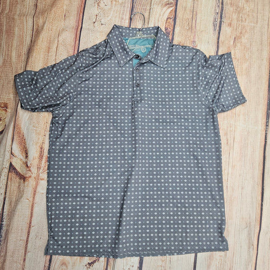 NORTH RIVER S/S GRAY AZTEC POLO MEN NRM1229