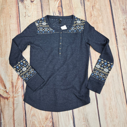 NORTH RIVER HONEY LAKE WAFFLE HENLEY BLUE NRL2618