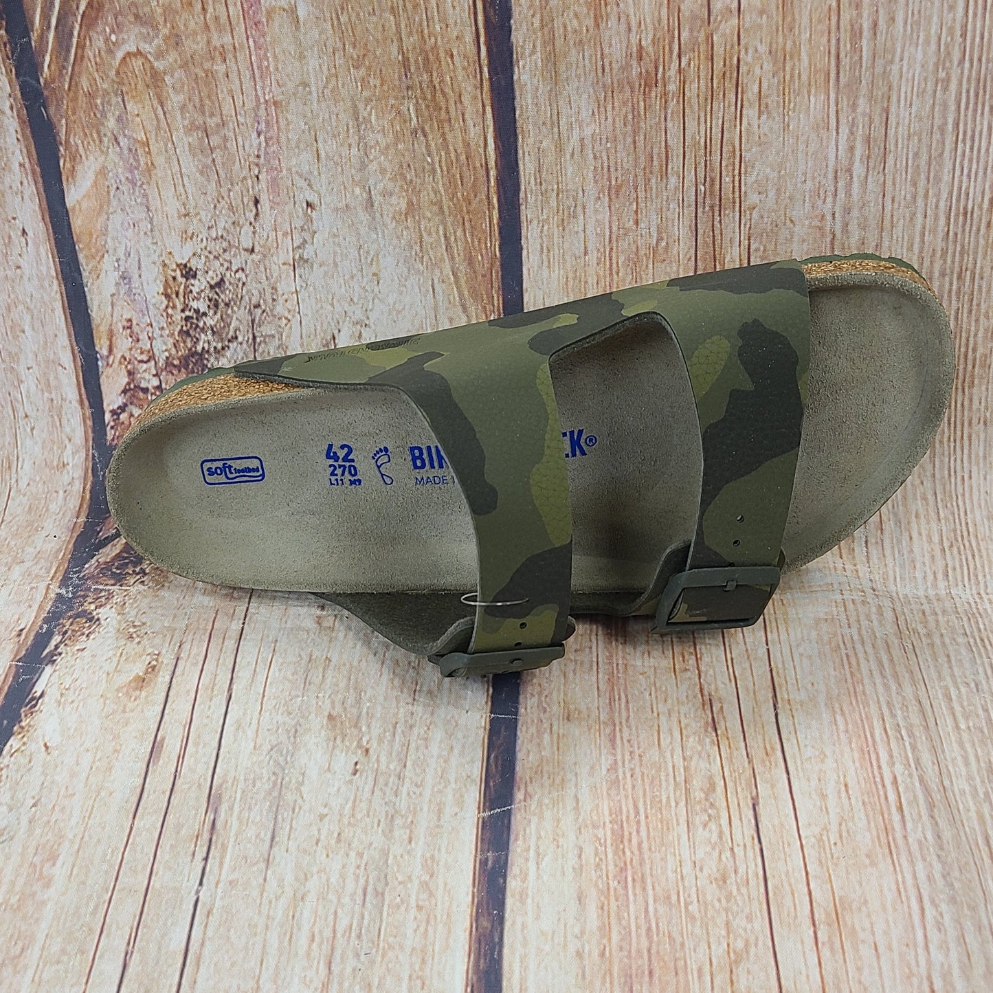 CLEARANCE Birkenstock 1019597 Arizona Soft Footbed Desert Soil/Camo Green Men's