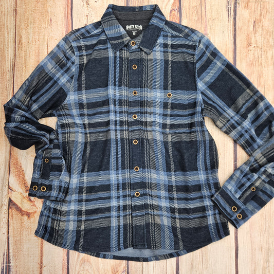 NORTH RIVER MNS JAQUARD KNIT LS SHIRT NRM2228