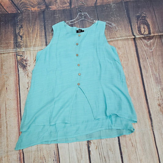 PAPILLON CRINKLE LAYERED TUNIC MINT PT18019