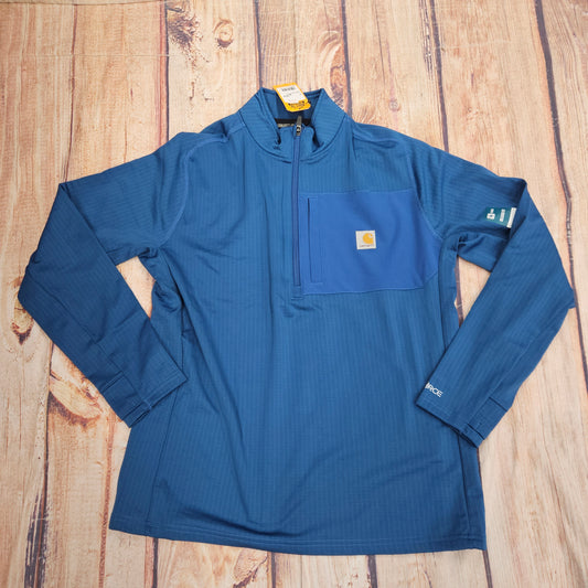 CARHARTT FORCE RELAXED FIT MOCK NECK HALF ZIP LS T-SHIRT 106423-HO4