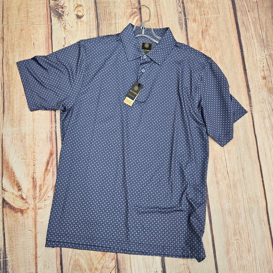 FX FUSION FOULARD DIAMOND PRINT POLO BLUE/BLK 11078