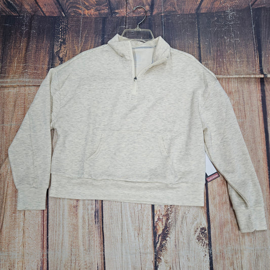 FLAG AND ANTHEM OATMEAL 1/4 ZIP HOODIE COREKT2032W