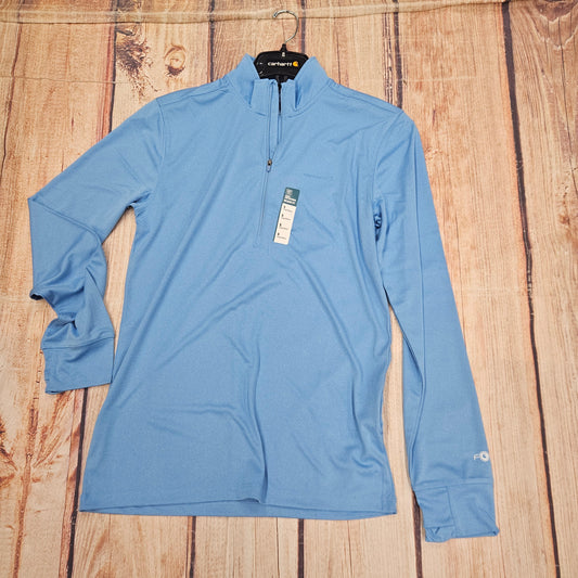 CARHARTT FORCE SUN DEFENDER RLXD 1/2 ZIP BLUE