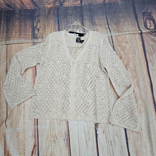 PAPILLON POINTELLE KNIT LS CARDIGAN ST20211