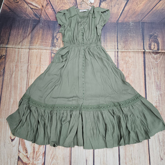 PAPILLON SS BUTTON FRONT DRESS PD20610