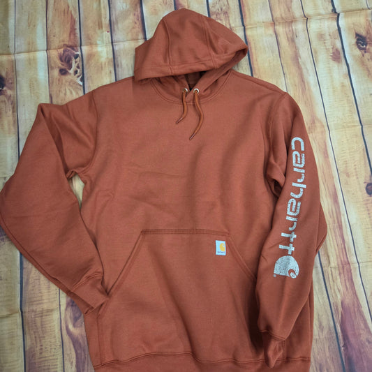 CARHARTT MIDWEIGHT LOGO HOODED SWEATSHIRT K288-RG0