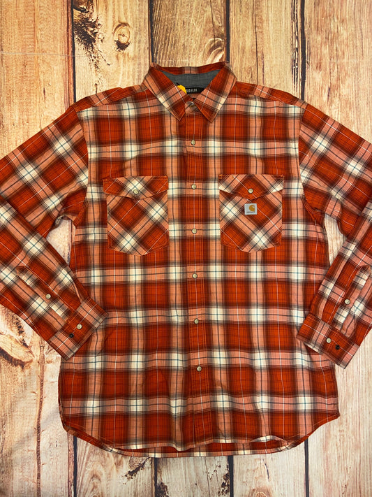 CARHARTT LIGHTWEIGHT LONG SLEEVE SNAP FRON PLAID 104912
