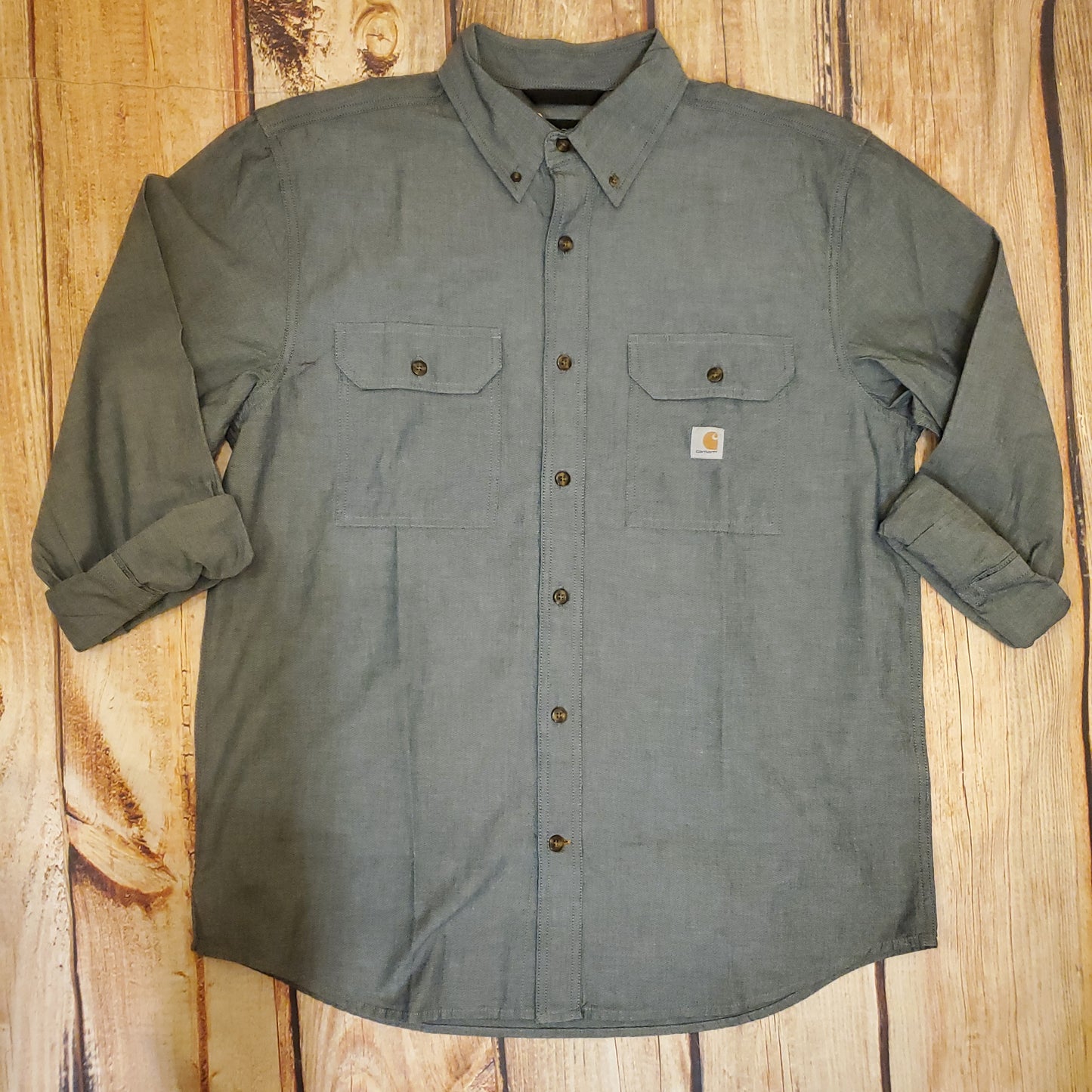 CARHARTT LOOSE FIT MIDWEIGHT CHAMBRAY LONG-SLEEVE SHIRT 104368