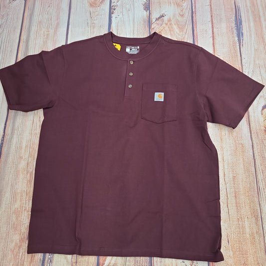 CARHARTT LOOSE FIT HEAVYWEIGHT SHORT-SLEEVE POCKET HENLEY-K84
