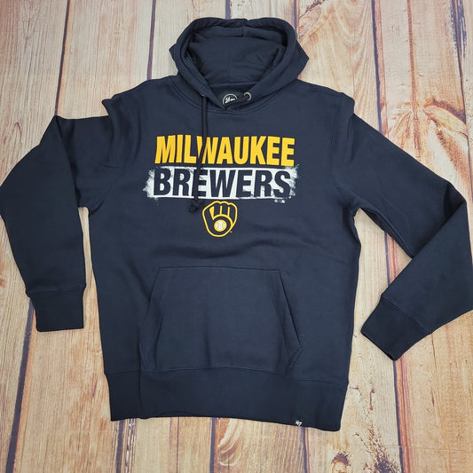 47 BRAND MILWAUKEE BREWERS FALL NAVY SLIDE HOODIE